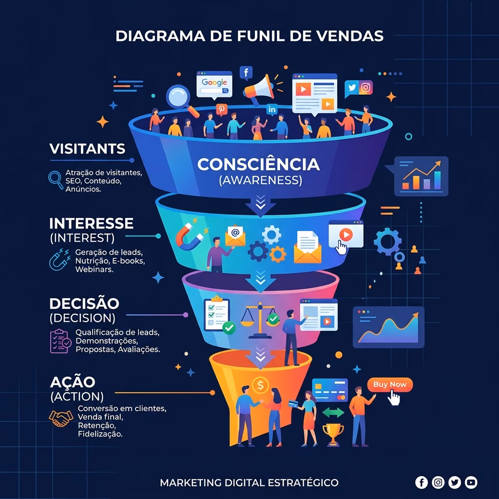 O Que é um Funil de Vendas? O Guia do Sucesso Previsível