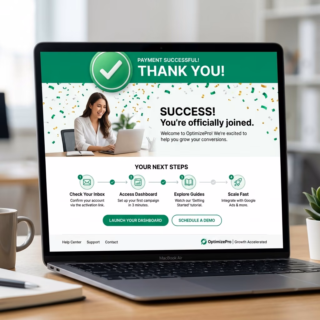 Página de Obrigado (Thank You Page): O Segredo Escondido da Conversão Final